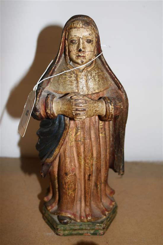 19thC religious carving & another